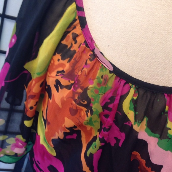 Scoop neck Art deco with sleeves and elastic… - Picture 3 of 4